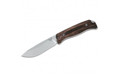 Benchmade Hunt Saddle Mountain Skinner Fixed 4.17" S30V Blade, Dymondwood Handles, Leather Sheath - 15001-2 for Sale