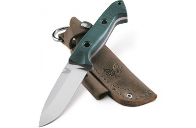 Benchmade 162 Bushcrafter Fixed 4.43" S30V Satin Blade, Green G10 Handles on Sale