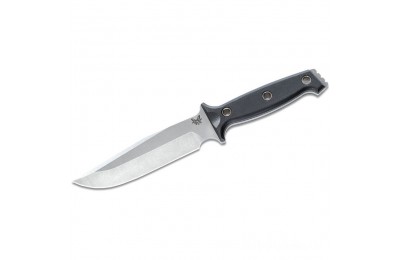 Benchmade 119 Sibert Arvensis Fixed 6.44" 154CM Satin Plain Blade, Black G10 Handles, Boltaron Sheath on Sale