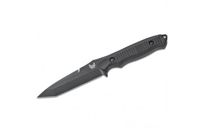 Benchmade Nimravus Tanto 4.5" BK1 Plain Blade, Black Aluminum Handles, Black Sheath - 141BK for Sale