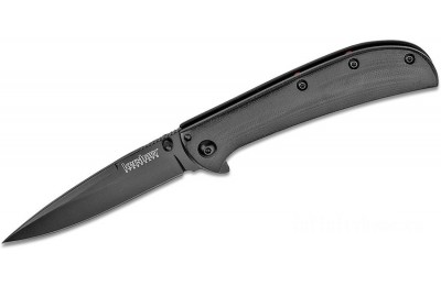 Kershaw 2335BLK Al Mar AM-3 Assisted Flipper 3.125" Black Spear Point Blade, Black G10 and Stainless Steel Handles for Sale