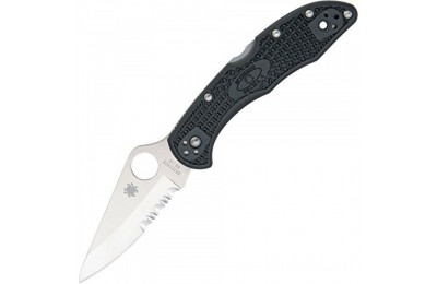 Spyderco C11PSBK Delica 4 Lockback Knife, Black, 7.13-Inch for Sale