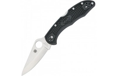 Spyderco Delica 4 C11SBK Lightweight Black FRN Lockback PlainEdge Folding Knife for Sale