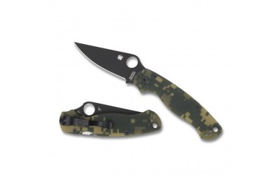 Spyderco Para Military 2 G-10 Camo / Black Blade — Plain Edge for Sale