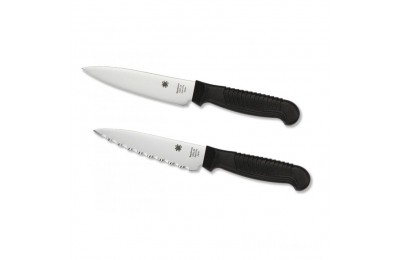 Spyderco Utility Knife 4 inch Black Plain Edge Outlet Sale